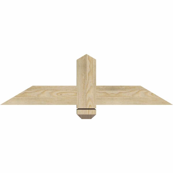 Ekena Millwork Eugene Rough Sawn Timber Gable Bracket, Douglas Fir, 36"W x 10"H x 4"D x 4"F, 7/12 Pitch GBW036X10X0404EUG00RDF - main
